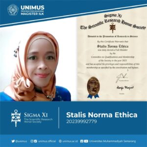 Read more about the article DOSEN S2 SLM MENDAPAT KEANGGOTAAN SIGMA Xi – THE SCIENTIFIC RESEARCH HONOR SOCIETY